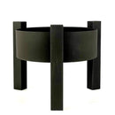 Heavy Duty Fire Pit Bowl with Modern Sturdy Steel Legs (D)24" (H)22" side view