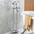 DecorBites™ Dual Handle Clawfoot Bathtub Shower Faucet, Golden Polished Free Standing Mixer