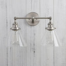 DecorBites™ Funnel Glass Metal Wall Light Double Heads Sconce Lamp Fixtures