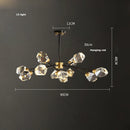 DecorBites™ Black Crystal Copper LED Chandelier - Art Deco Hanging Lamp for Dinning Room