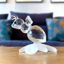 DecorBites™ Crystal Bee & Leaf Glass Figurine - Home Decor & Gift Ornament