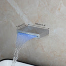 DecorBites™ LED Waterfall Bathtub Faucet in Chrome & Black - Wall Mounted Single Handle