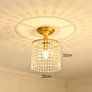 DecorBites™ Gold Crystal Round Ceiling Chandelier for Living Room LED Light Fixtures