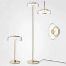 DecorBites™ Circular Glass Lampshade Floor Lamp for Living Room Office LED Lights