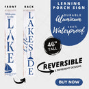 Hello Lakeside Porch Leaner Welcome Sign