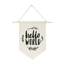 Hello World with Vines Hanging Wall Banner