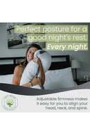 Luxury Side Sleeper - Adjustable Natural Latex Pillow for Neck, Shoulder and Back Pain Relief