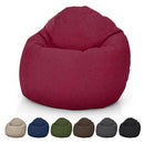 Hemp Bean Bag Chair Lounger - Adult & Teen size Traditional Classic 6 panel beanbag remove wash Eco Friendly Organic 18 oz. Hemp Fabric Comfy Bean - MADE IN USA
