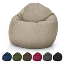 Hemp Bean Bag Chair Lounger - Adult & Teen size Traditional Classic 6 panel beanbag remove wash Eco Friendly Organic 18 oz. Hemp Fabric Comfy Bean - MADE IN USA