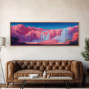 Pink Psychedelic Art, Abstract Watercolor Painting Canvas Print, Framed Wall Art, Framed Canvas Wall Decor