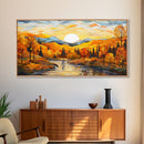 Abstract Wall Art, Fall Decor, Autumn Wall Art, Fall Trees, Landscape Art, Canvas Wall Art, Wall Print, Country Home Decor, Thank You Gift