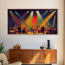 jazz singer band art Music Canvas or poster print framed Large wall decor Abstract painting style Musician saxophone