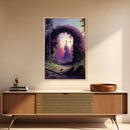 Gateway to another world, the purple realm, fine art poster print, fantasy decor