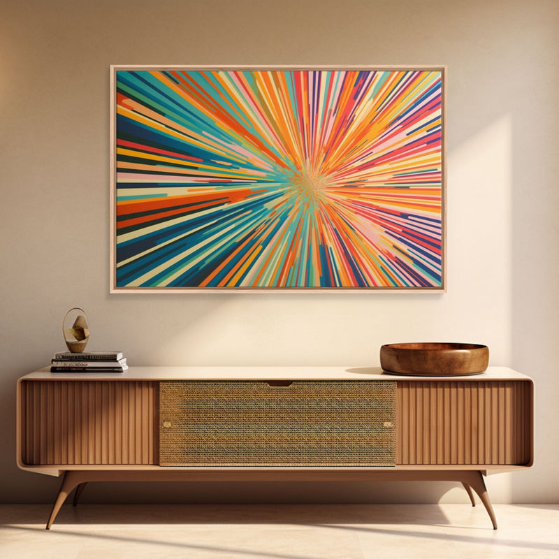 MCM Mid Century Modern Retro Canvas Print Mid Century Wall Art Large W