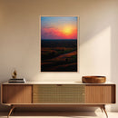 Sunset Over a Texas Field, Canvas Print, Landscape Art, Ready To Hang Wall Art