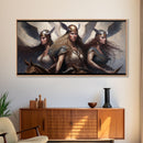 The Valkyries, Norse Mythology, Framed Canvas Print, Norse Fantasy Art
