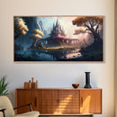 Norse Mythology Art, Alfheim Realm of the Light Elves, Framed Canvas Print, Fantasy Wall Art