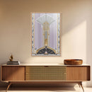 Art Deco Wall art, Framed Canvas Print, Art Deco, Gold art, Pastel colors, Midcentury Modern, Office decor, Living room art, Beautiful art