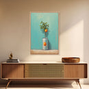 Orange Tree In Can Wall Decor, Fruit Wall Art, Kitchen Wall Art, Minimalist Wall Art, Wall Decor, Canvas Print, Wall Art, Framed Canvas Art