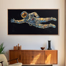 Astronaut Wall Decor, Space Suit Wall Art, Minimalist Wall Art, Panoramic Wall Decor, Canvas Print, Wall Art, Framed Canvas Art