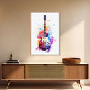 Rock N Roll Art, Classic Electric Guitar Print, Studio Gift, Musician Gift, Music Wall Art, Framed Canvas Print, Rock And Roll