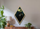Victorian Gothic Gecko Portrait, Framed Canvas Embossed Print, Made In America Art, Spooky Halloween Wall Art