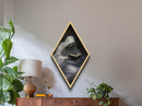 I hope the book isn't too scary! Ghost readin a spooky book, diamond shaped halloween wall art