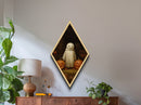 Gothic pumpkin patch spirit in diamond shaped art, a Halloween Canvas Art Print ideal for dark academia or spooky autumn décor