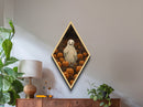 Fall Omens - Spooky Ghost In A Pumpkin Patch, Halloween Decor, Fall Art, Canvas Textured Print, Spooky Halloween Decor