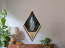 Haunted Victorian staircase ghost scene Canvas Art Print in gothic style with dark academia atmosphere and Diamond Shaped Art