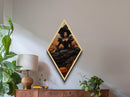 Victorian Pumpkin Witch Diamond Shaped Art Canvas Art Print Halloween Decor Dark Romance Gothic Aesthetic Wall Hanging
