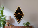 Spooky Girl in Pumpkins Diamond Shaped Art Canvas Art Print Halloween Witchcore Decor Gothic Dark Academia Autumn Wall Art