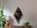 Cute Witch Reading Spells To Her Black Cat Familiar, Vintage Halloween Art, Canvas Textured Print, Halloween Canvas Art, Witchcraft