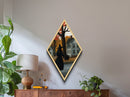 Halloween Abstract Art, Canvas Textured Print, Witch On The Streets of Salem, Halloween Decor- Witchcraft Art