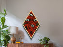 Eye Flowers Halloween Art, Diamond Shaped Canvas Art Print