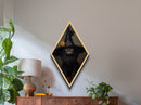 The Witch Cat With A Flower In Her Cap, Canvas Textured Print, Dark Academia Halloween Art, Victorian Cat Oil Painting, Goth Halloween Decor