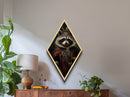 The Raccoon King, Canvas Textured Print Or Canvas, Victorian Animal Print Oil Painting, Funny Halloween Decor