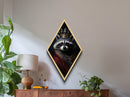 The King Raccoon, Framed Canvas Art Print, The King Of The Trash Pandas, Funny Halloween Victorian Art
