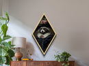 Fancy Victorian Lady Racoon, Canvas Textured Print Or Canvas, Victorian Animal Print Oil Painting, Funny Halloween Decor