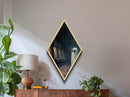 Haunted Arcade Scene with Ghost Diamond Shaped Art Canvas Art Print Retro Eerie Halloween Aesthetic Creepy Ghostcore Artwork