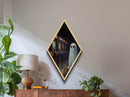 Arcade Ghost Lurking in Shadows Diamond Shaped Art Canvas Embossed Print Halloween Ghostcore Creepy Vaporwave Vibes