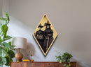Victorian Witches Sepia Photograph Diamond Shaped Art Canvas Art Print Gothic Halloween Dark Academia Occult Vintage Aesthetic