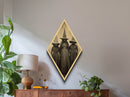 Faceless Coven Trio Standing Still Diamond Shaped Art Canvas Art Print Halloween Witchcore Victorian Horror Gothic Aesthetic