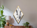 Dancing Skeletons in Love Diamond Shaped Art Canvas Art Print Halloween Gothic Romantic Skeleton Couple Spooky Wall Artwork