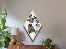 Skeletons Twirling in Skirts Diamond Shaped Art Canvas Embossed Print Day of the Dead Gothic Halloween Skeleton Dance Decor