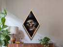 Creepy Clown Dark Academia Portrait, Halloween Decor, Victorian Wall Art, Diamond Shaped Wall Art, Spooky Decor