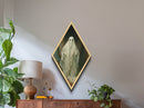 You Caught Me! Silly Ghost In A Sheet, Framed Canvas Art Print, Canvas Embossed Dark Academia Wall Art, Halloween Art