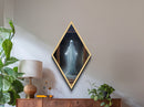The Ghost In The Painting, Framed Canvas Art Print, Spooky Season Halloween Decor, Victorian Ghost Oil Painting Print