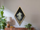 The Haunted Library, Spooky Gothic Victorian Ghost, Halloween Decor, Canvas Textured Print, Halloween Canvas Art