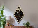 The Witch's Library, Dark Academia, Skull Art, Canvas Textured Print, Halloween Canvas Art, Spooky Goth Art, Victorian Horror Decor